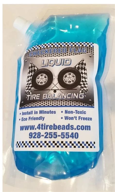 24oz Liquid Tire Balance 6 Bags Checkered Flag Tire Balance Beads