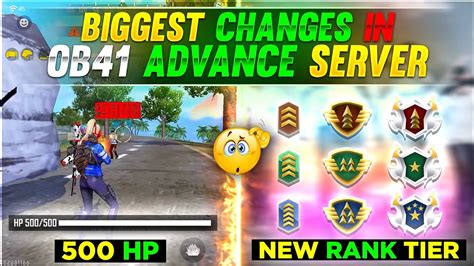 New Advance Server Ob Shocking Changes Hp In Game New Rank Tier