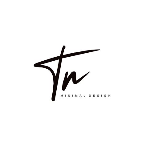 T N Tn Initial Handwriting Or Handwritten Logo For Identity Logo With