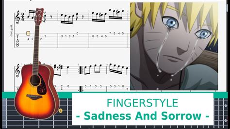 OST Naruto Sadness And Sorrow Guitar Tab Fingerstyle Tutorial