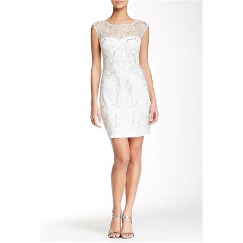 Adrianna Papell Short Beaded Cocktail Dress