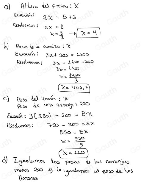 Solved 3 Escriban una expresión para representar cada situación y