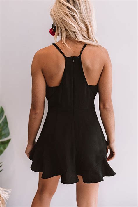 Cabana Crush Ruffle Romper In Black • Impressions Online Boutique