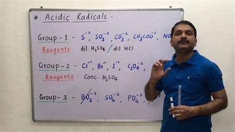 Qualitative Analysis Of Inorganic Salts Acidic Radicals Practical