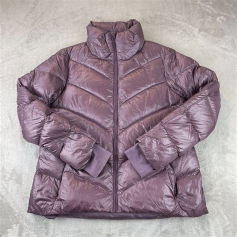 Athleta Lofty Down Puffer Jacket Women Medium Volcani Gem