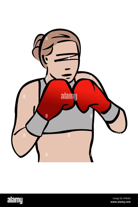 Illustration Of Female Boxer Stock Photo Alamy
