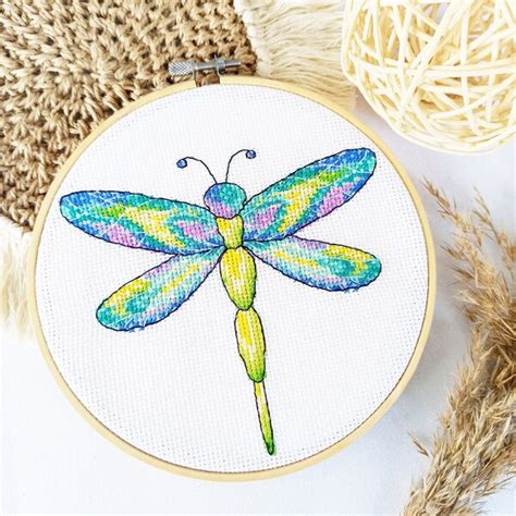 Dragonfly Cross Stitch Etsy