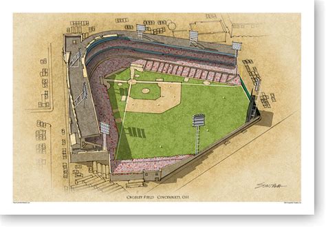 There Used To Be A Ballpark Cincinnati Crosley Field 13x19 Large