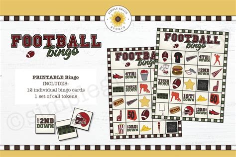 Printable Football Bingo Game