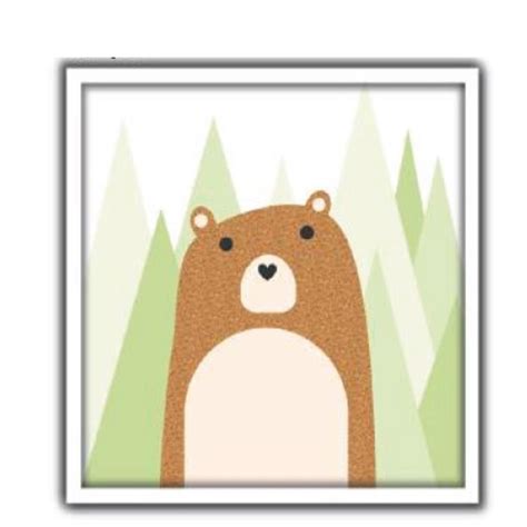 QUADRO DECORATIVO INFANTIL URSO URSINHO PARA QUARTO BEBE SAFARI ANIMAIS