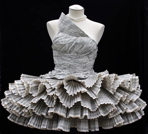 Paper Dress Wearable Dress Made Out Of Phonebook Design Swan