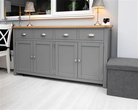 Sussex Storm Grey Extra Large Sideboard The Cotswold Company