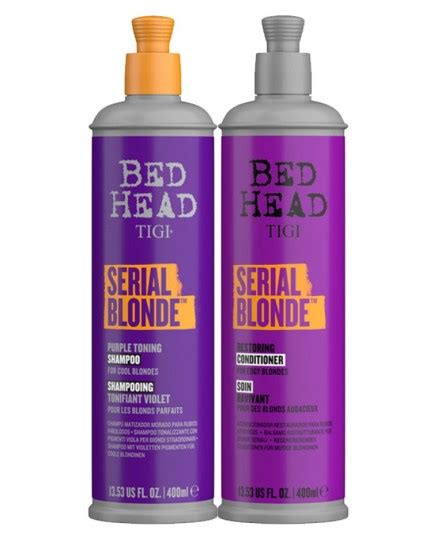 Tigi Bed Head Serial Blonde Purple Toning Shampoo Conditioner 400 Ml