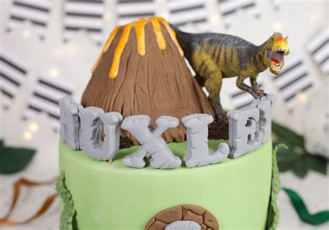 T Rex And Volcano Cake Cakey Goodness