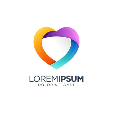 Premium Vector Colorful Love Logo