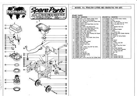 Numatic TT345 350 Parts List 1999