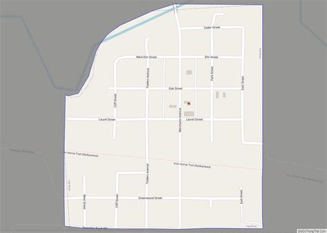 Map of Fall River city, Kansas - Thong Thai Real