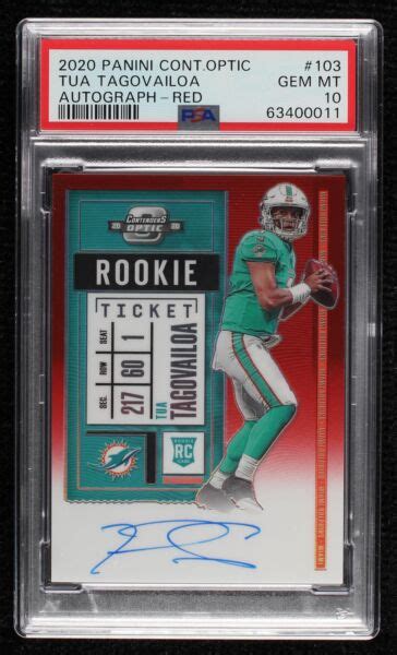 Panini Contenders Optic Rookie Ticket Rps Autographs Red