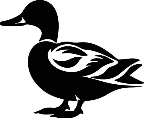 mallard duck black silhouette 38101707 Vector Art at Vecteezy