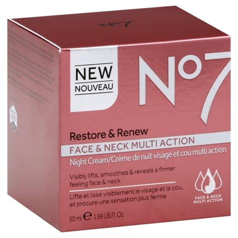 Boots No7 Restore And Renew Face And Neck Multi Action Night Cream 169 Oz