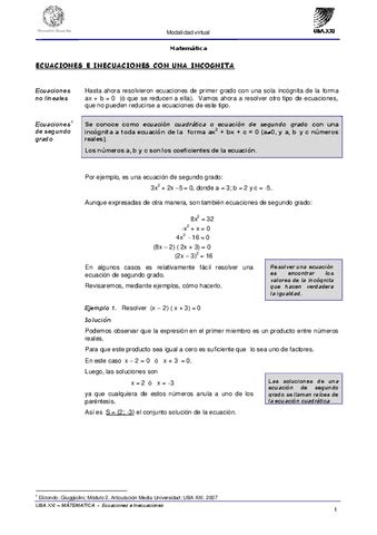 4 Ecuaciones E Inecuaciones Pdf