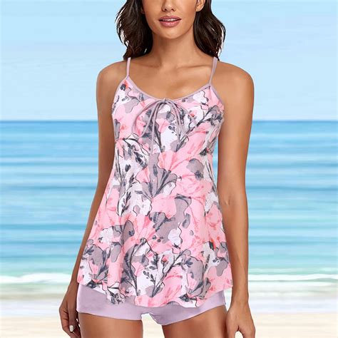 Boomilk Tankini Swimsuits For Women Twist High Waisted Bikini Sexy Push