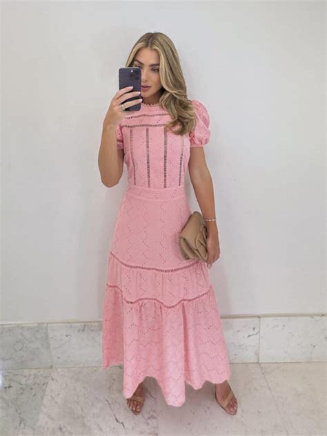 Vestido Midi Rosa Vivi JJ Modas