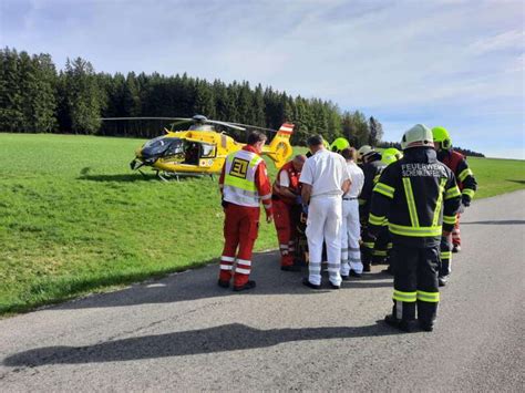 Zwei junge Männer bei Quad Unfall in Schenkenfelden schwer verletzt