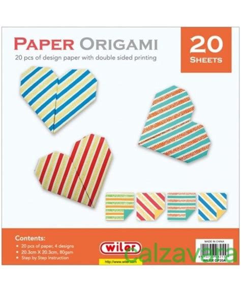 Carta Per Origami 80 GR Stampa Su 2 Lati Cm 20 3X20 3 20 Fogli