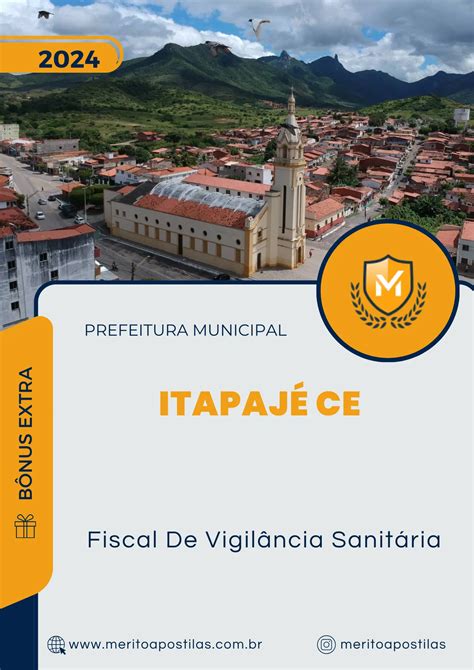 Apostila Fiscal De Vigilância Sanitária Prefeitura de Itapajé CE 2024