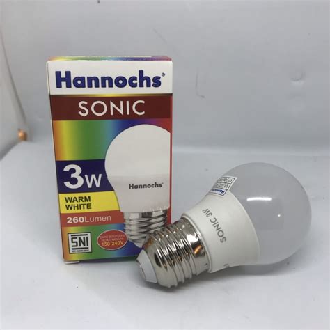 Jual Led Bulb Hannochs Sonic W Watt Putih Kuning E Shopee Indonesia