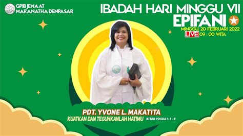 Ibadah Minggu Vii Sesudah Epifani Syukur Hut Ke Pelkat Pkp Gpib