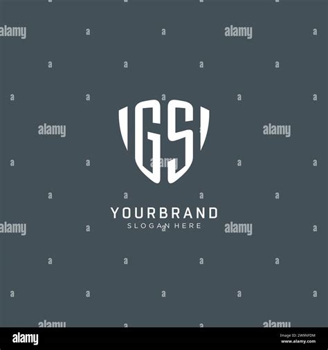 Initials Gs Logo Shield Guard Shape Creative Logo Design Concept