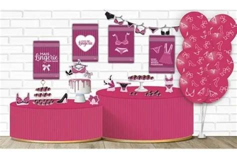 Kit Festa Decoração Despedida De Solteria Chá Langerie Festcolor