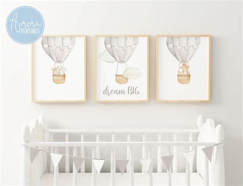 Hot Air Balloon Nursery Print Hot Air Balloon Nursery Etsy