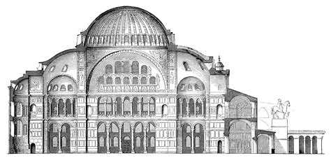 Detailed Section Drawing Arquitectura Bizantina Arquitectura