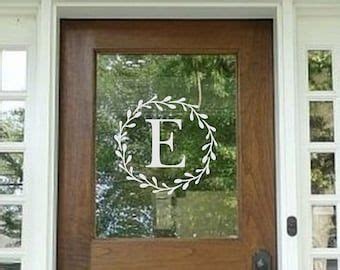 Front door decal, Monogram decal, Door decals