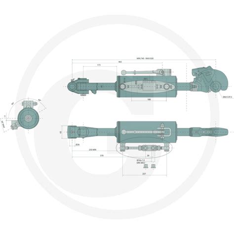 Hydraulischer Oberlenker Case Puma CVX KAT 3 32 740 920 Mm