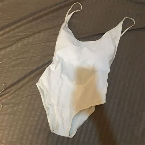 Sexy Side Boob One Piece Swimsuit White Fits S M Women S Fashion
