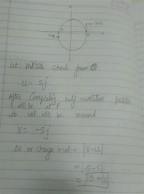 A Particle Is Moving Along A Circular Path Of Radius M With Uniform