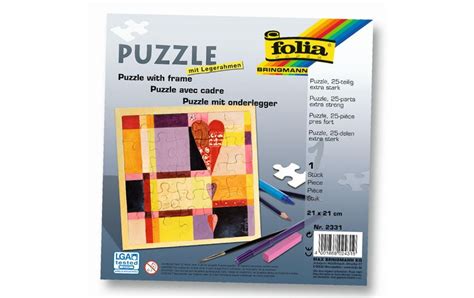 Folia Papp Puzzle Quadrat Mit Legerahmen St Ck