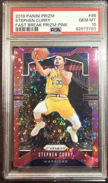 2019 20 PANINI PRIZM Stephen Curry 98 Fast Break Pink 50 PSA 10 EUR