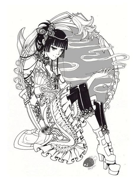 Yuko Black And White By Berrykuro On Deviantart People Coloring