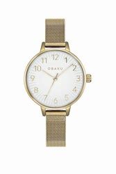 Reloj mujer acero Ip dorado esfera blanca Miralles Arévalo Joyeros