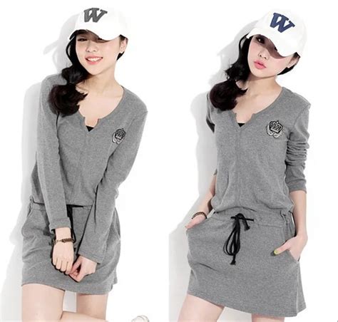 Free shipping!2012 summer women's casual sports dress metal V neck ...