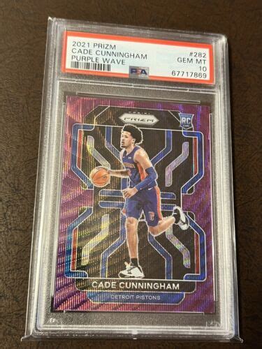 Panini Prizm Cade Cunningham Rookie Purple Wave Psa Low Pop