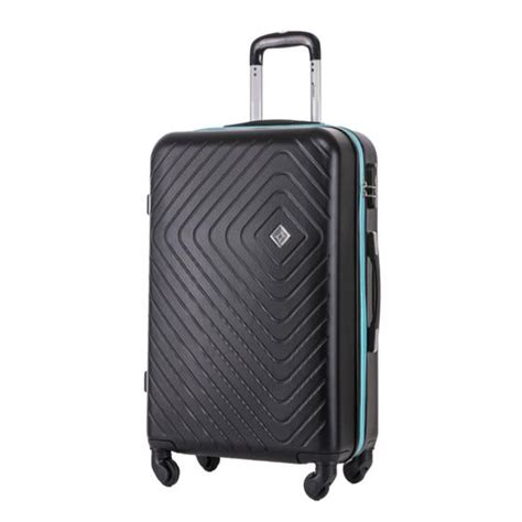 Mala de viagem média 23 kg abs resistente rodas giro 360 preto