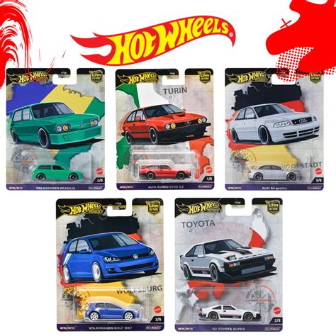 Hot Wheels Tour Mundial De Mistura De Variantes Premium De Rodas Quentes VW Supra Audi Alfa