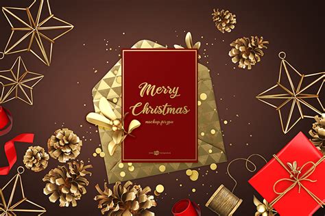 Free Christmas Postcard Mockup Premium Version Free Psd Templates