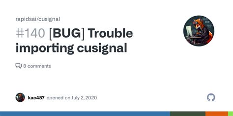 BUG Trouble Importing Cusignal Issue 140 Rapidsai Cusignal GitHub